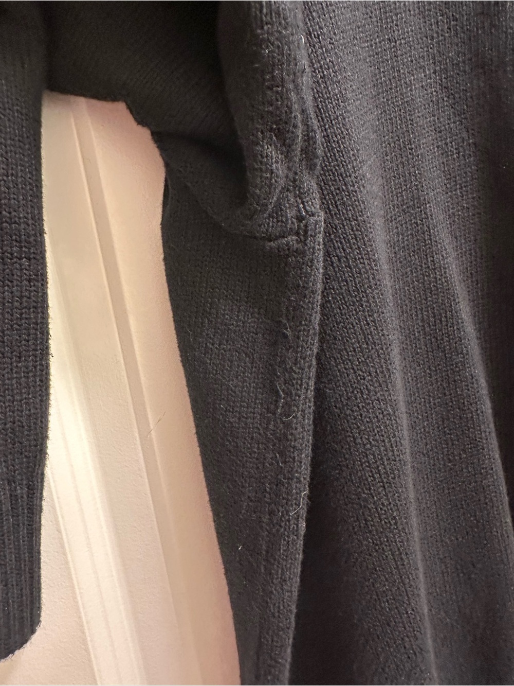 Ralph Lauren Men's Quarter-Zip Sweater in Black with Purple Pony - Picture 7 of 7